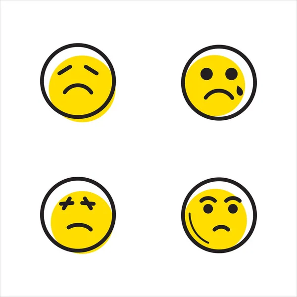 Sad Emotion Vector icon design illustration Template