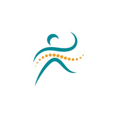 kiropraktik sembolü Vektör simgesi tasarım illüstrasyon şablonu