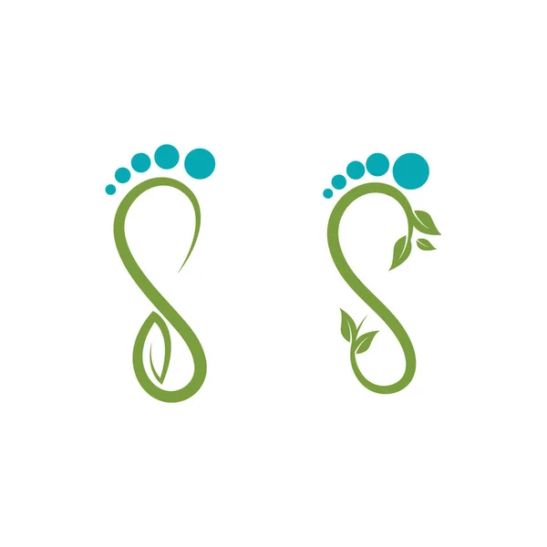 Cuidado Los Pies Logo Plantilla Vector Icono Ilustración Diseño — Archivo Imágenes Vectoriales