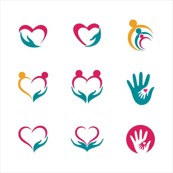 Hand Care Symbol Vorlage Vektor Illustration Design — Stockvektor