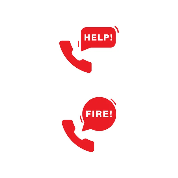 911 Emergency Vector Icon Design Illustration Template — Stock Vector