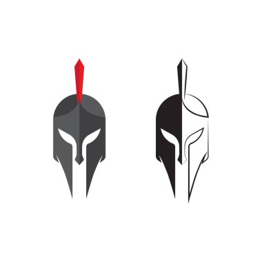 Spartalı kask vektör resimleme tasarımı