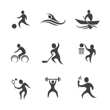 spor silueti vektör resimleme tasarımı