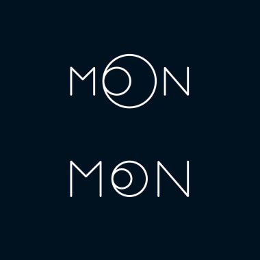 Ay Vektörü simgesi tasarım örnekleme şablonu