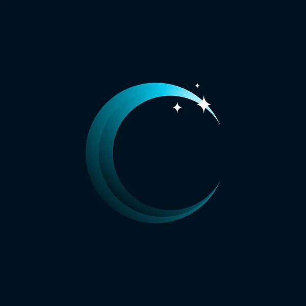 Moon Vector Ikone Design Illustration Vorlage — Stockvektor