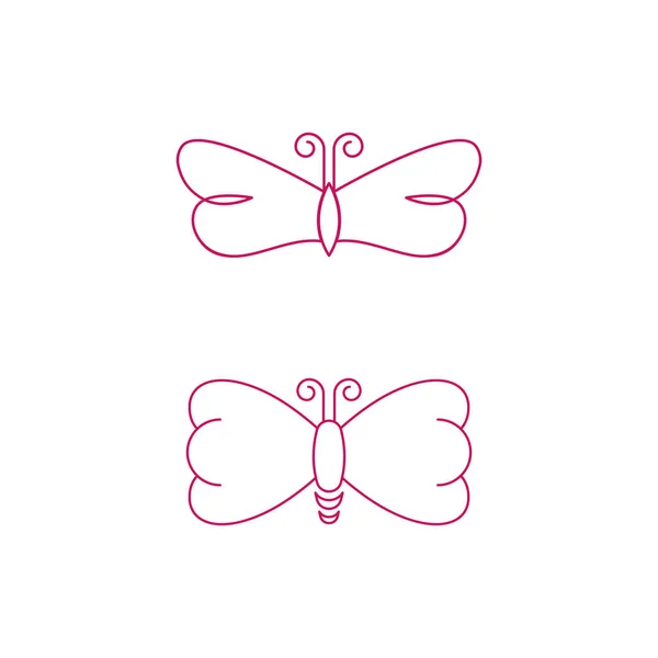 Design Icône Papillon Vecteur Beauté — Image vectorielle