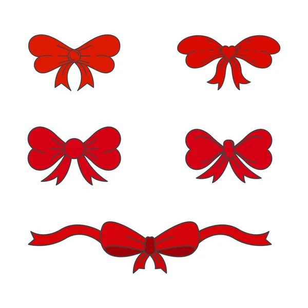 Bow Style Vector Ícone Design Ilustração Modelo — Vetor de Stock