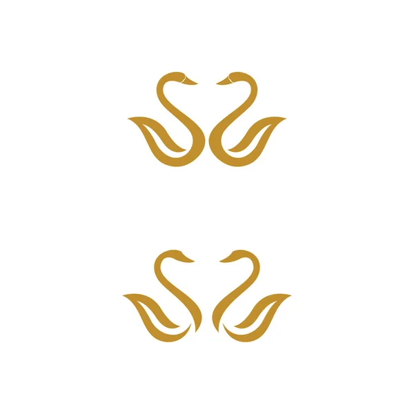 Schwan Symbol Vorlage Vektor Illustration Design — Stockvektor