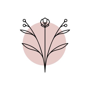 Güzellik çiçek ikonu tasarım şablonu