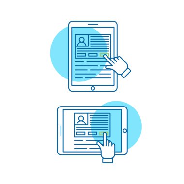 Hesap giriş satırı simgesi. Yeni kullanıcı kaydı. Kayıt kavramı illüstrasyonu