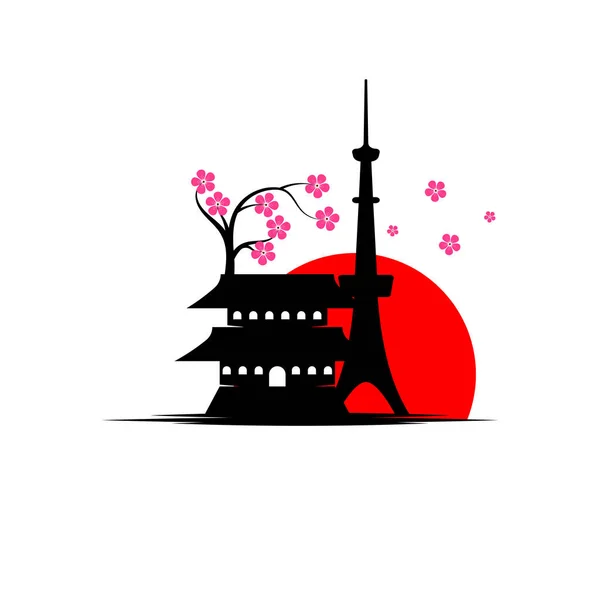 Japan Vector Ikone Design Illustration Vorlage — Stockvektor