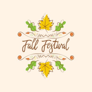 Sonbahar Festivali element vektörü tasarım örnekleme şablonu