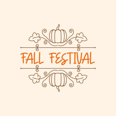 Sonbahar Festivali element vektörü tasarım örnekleme şablonu