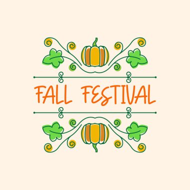 Sonbahar Festivali element vektörü tasarım örnekleme şablonu