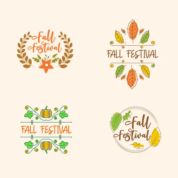 Fall Festival Element Vector Design Illustration Template — Stock Vector