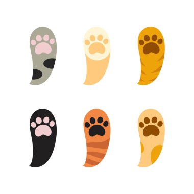 Paw Logo tasarım vektör çizim şablonu