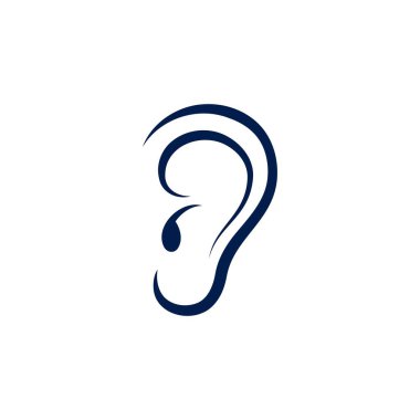 İşitme simgesi illüstrasyon Şablon tasarımı