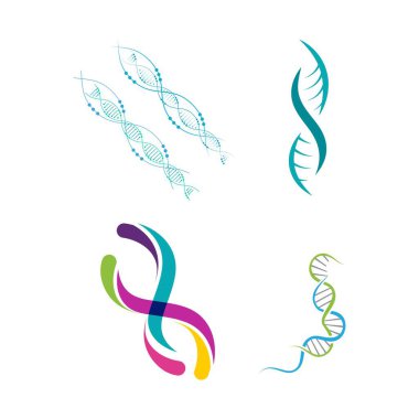 Tıbbi DNA Vektör simgesi tasarım örnekleme şablonu