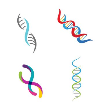 Tıbbi DNA Vektör simgesi tasarım örnekleme şablonu