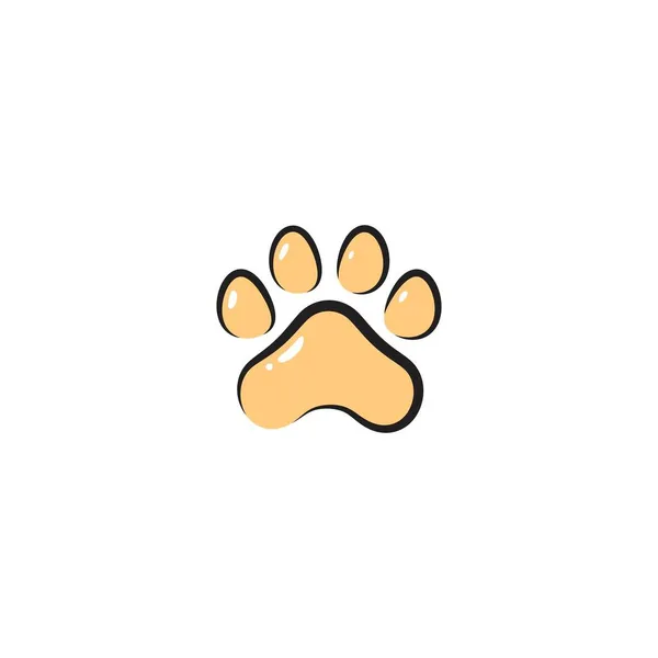 Paw Logo Design Vector Ilustração Design Template — Vetor de Stock