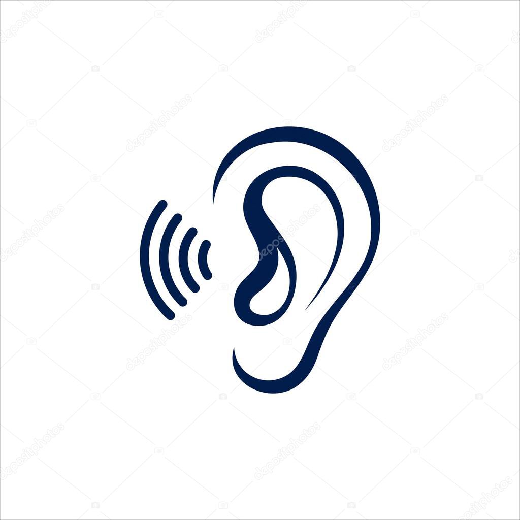 Hearing icon illustration Template vector icon design