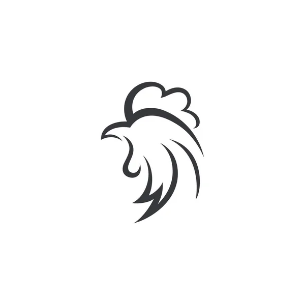 Silhouette Rooster Vector Icon Illustration Design — Stock Vector