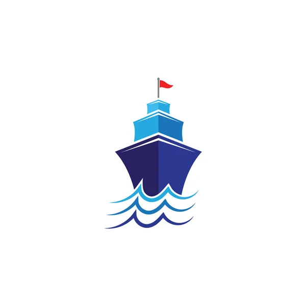 Cruise Schip Snelheid Template Vector Pictogram Illustratie Ontwerp — Stockvector