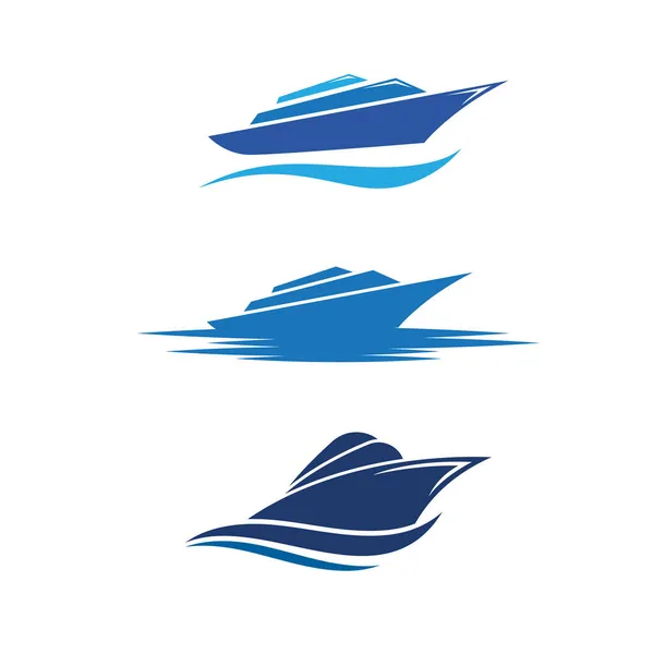 Geschwindigkeit Kreuzfahrtschiff Template Vektor Symbol Illustration Design — Stockvektor