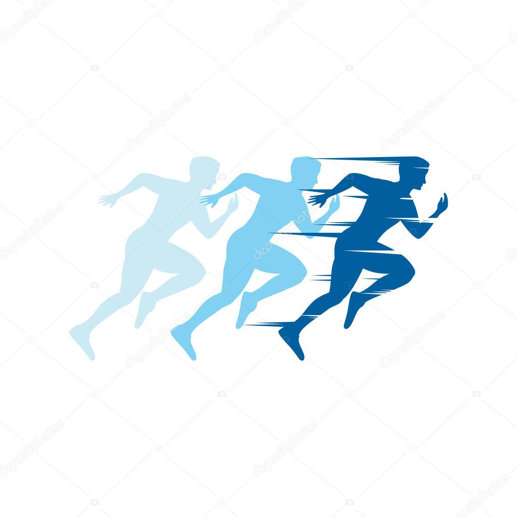 Run Sport Vector icon design illustration Template