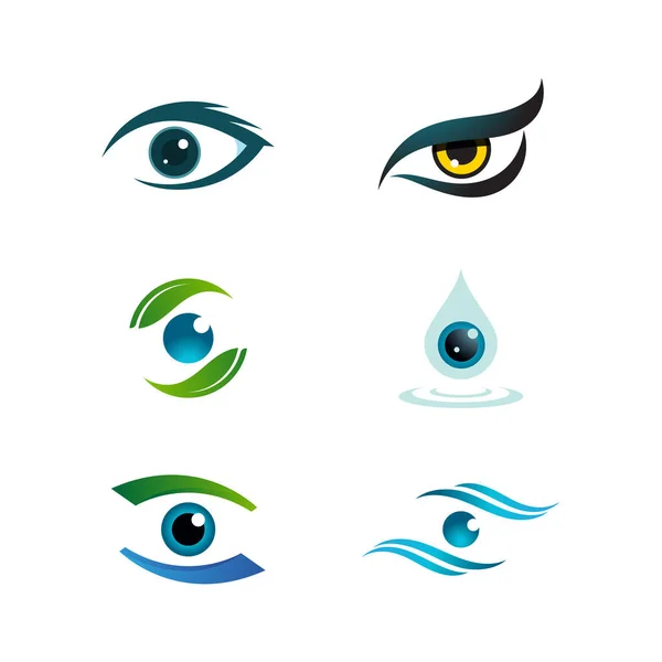 Markenidentität Corporate Eye Care Vektor Icon Design — Stockvektor