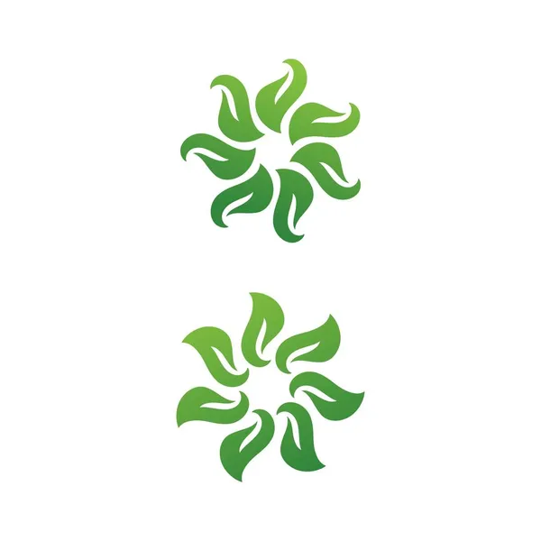 Grüner Baum Blatt Ökologie Natur Element Vektordesign — Stockvektor