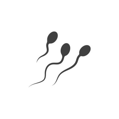 Sperm Vektörü simgesi tasarım örnekleme şablonu