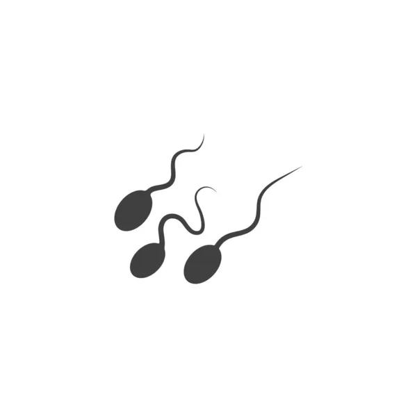 Modello Disegno Icona Vettoriale Dello Sperma — Vettoriale Stock