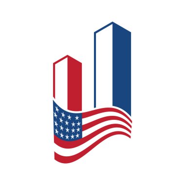 Twin Tower Patriot day Vector icon design illustration Template