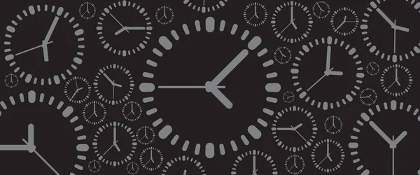 Time Clock Vector Flat Illustration Design Template — ストックベクタ