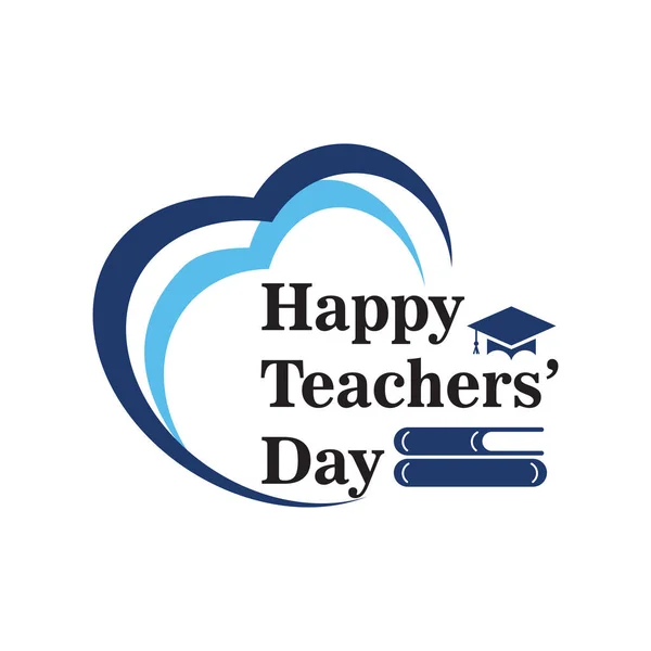 Happy Teacher Day Vector Design Illustration Template — стоковый вектор