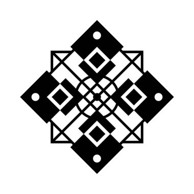 Dayak Etnik Illustration tasarım şablonu 