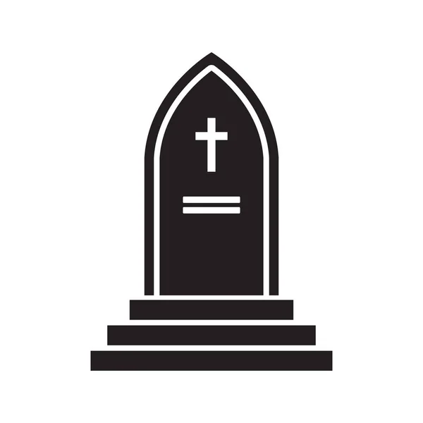 Tomb Icon Template Vector Illustration Design — Stock Vector