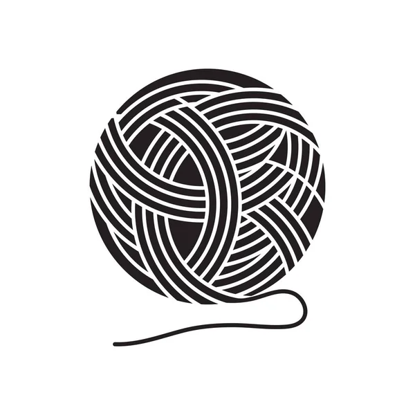 Yarn Ball Vector Icon Design Illustration Template — Stock Vector