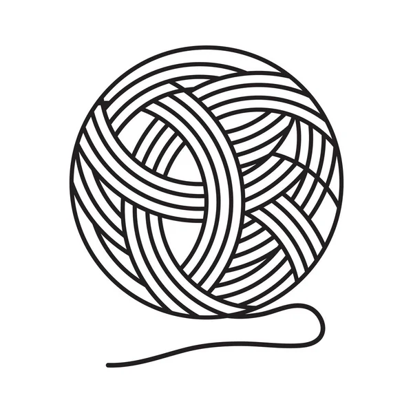Yarn Ball Vector Icon Design Illustration Vorlage — Stockvektor