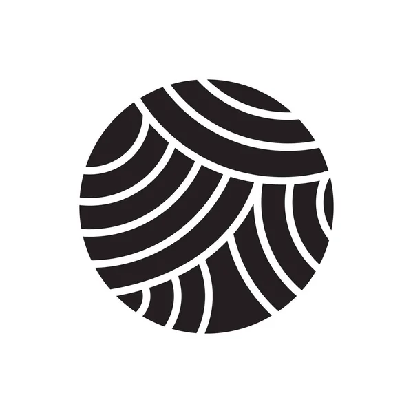 Yarn Ball Vector Icon Design Illustration Vorlage — Stockvektor