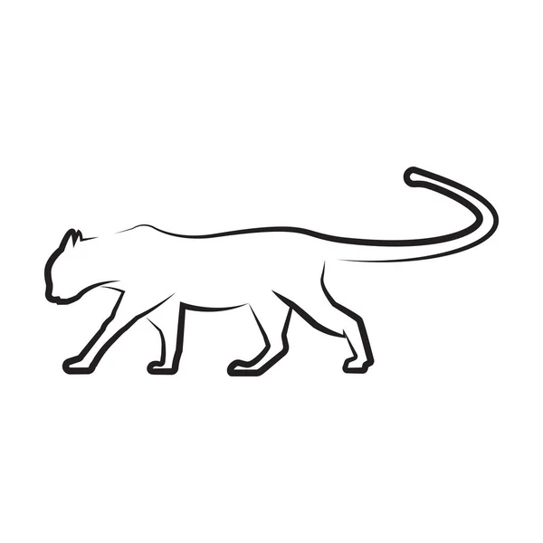 Puma Logo Disegno Vettoriale Illustrazione Disegno Modello — Vettoriale Stock