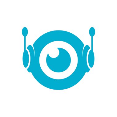 robot simge vektör çizim şablonu