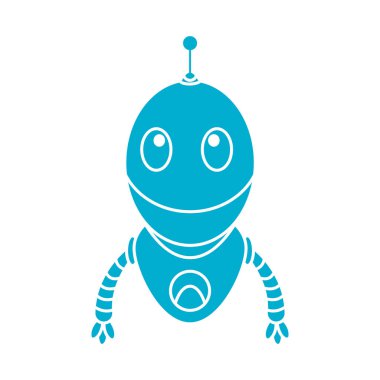 robot simge vektör çizim şablonu