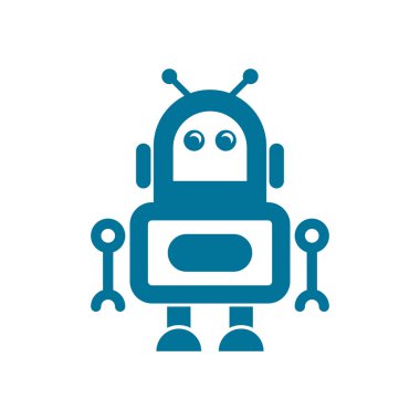 robot simge vektör çizim şablonu