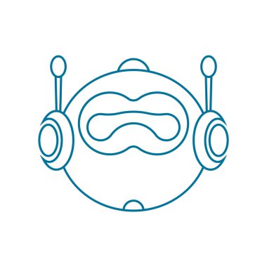 robot simge vektör çizim şablonu