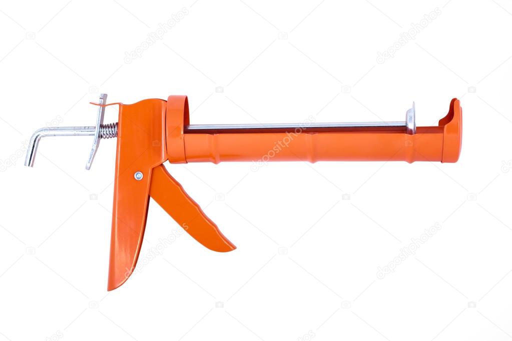 Orange caulking gun.