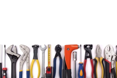 Work tools on white background. clipart