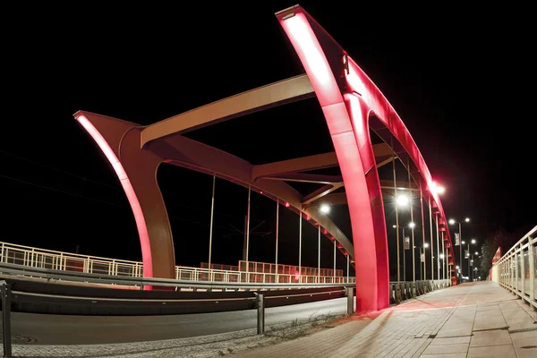 Bridge at Night Bydgoszcz Poland — Stock Photo, Image