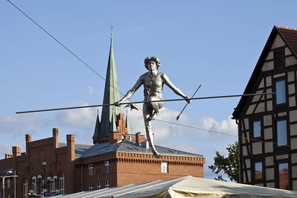 Bydgoszcz Brda River Walker — Stock Photo, Image